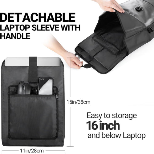 Afneembaar 16 inch laptopvak met handvat