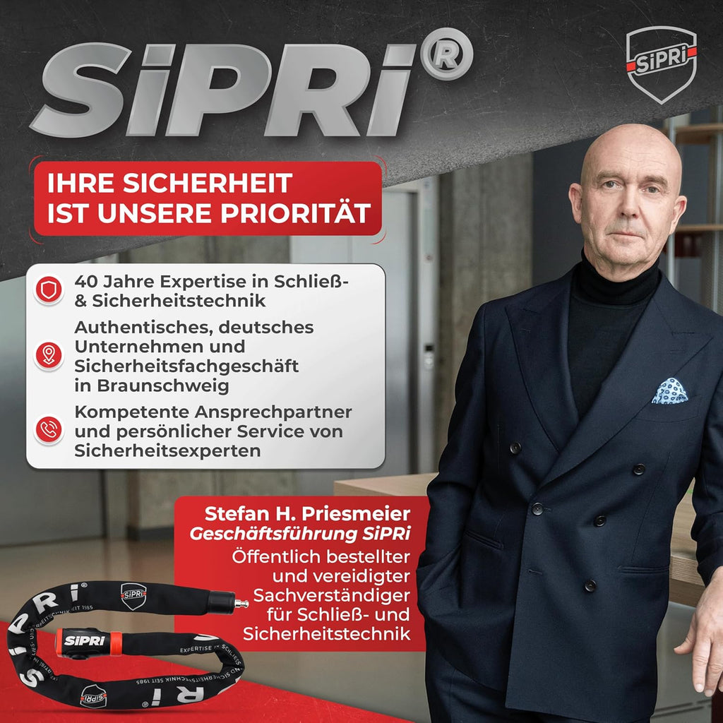 Slim kettingslot bediening met sleutel