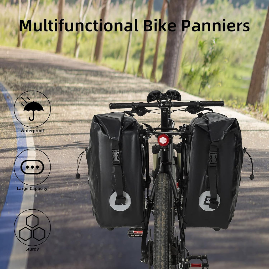Waterdichte Dubbele Fietstas 40L — Ortlieb-Stijl Roll-Top