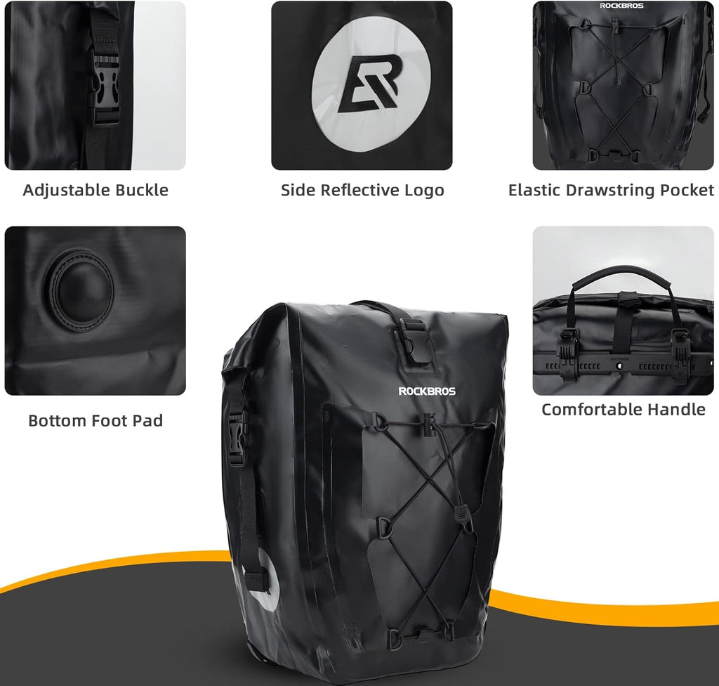 Waterdichte Dubbele Fietstas 40L — Ortlieb-Stijl Roll-Top
