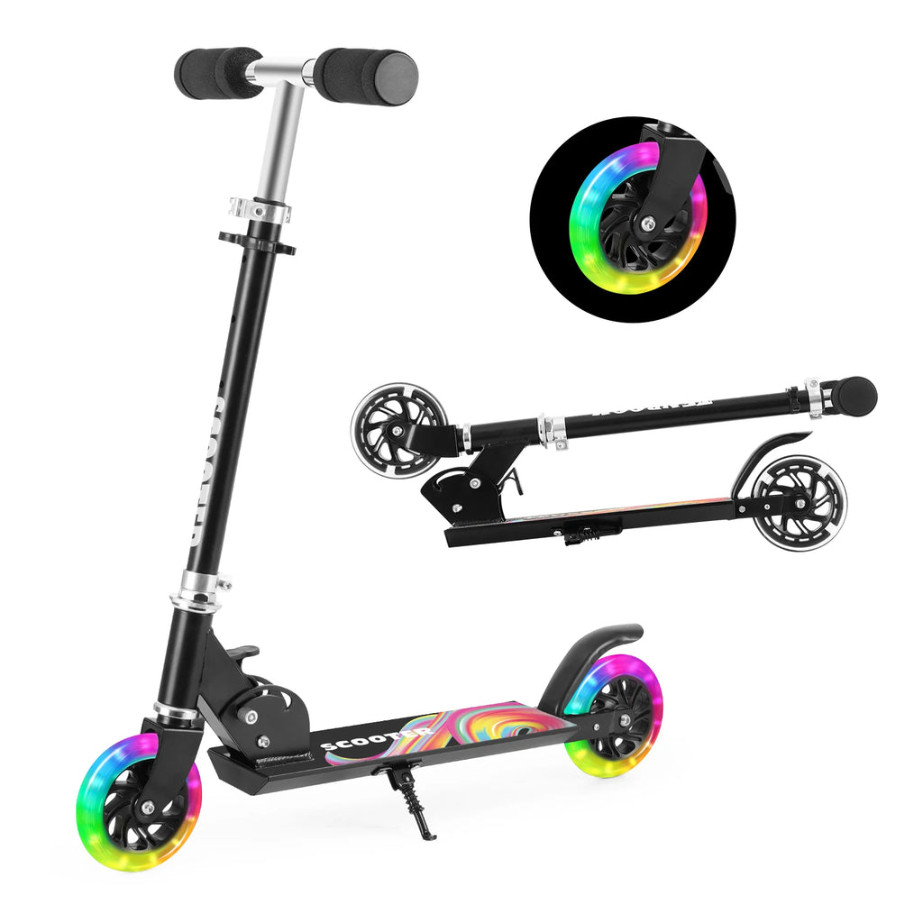 Fietspack™ Opvouwbare Kinderstep – 3 Hoogtes, LED-Wielen
