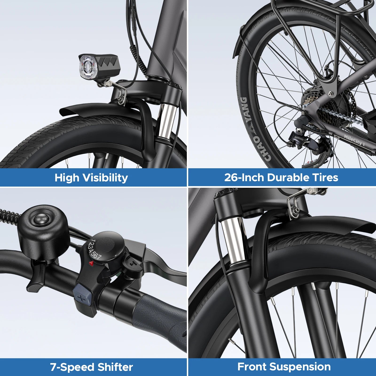 Fietspack™ Elektrische Stadsfiets – Lage Instap – 70 km Bereik